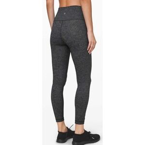 Lululemon Wunder Under‎ High Rise Tight Leggings Heathered Black Size 4